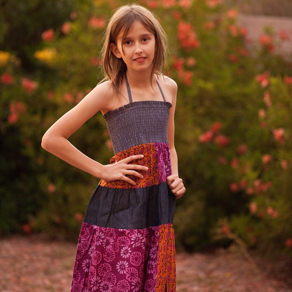 Floral Patch Halter Dress